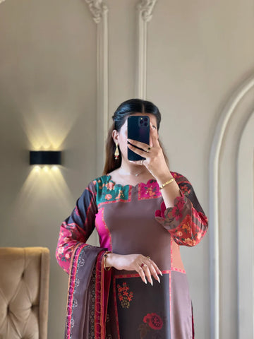 DIGITAL PRINTED SWISS LAWN 3pcs (Rose Patch Elegance